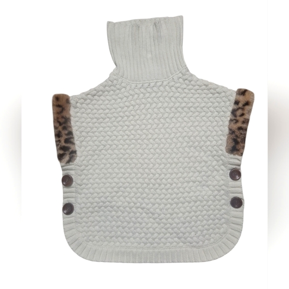 Aspen Kids Ivory Turtle Neck Sweater Vest Poncho Size 5/6years - Picture 2 of 6
